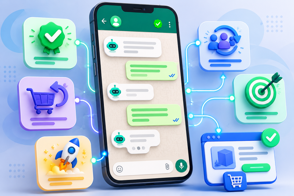 Imagem que ilustra as 5 automações de CRM que mais vendem pelo whatsapp em 2026