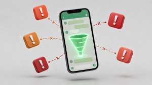 Infográfico dos 5 erros que mais prejudicam a conversão de infoprodutos pelo WhatsApp em 2026