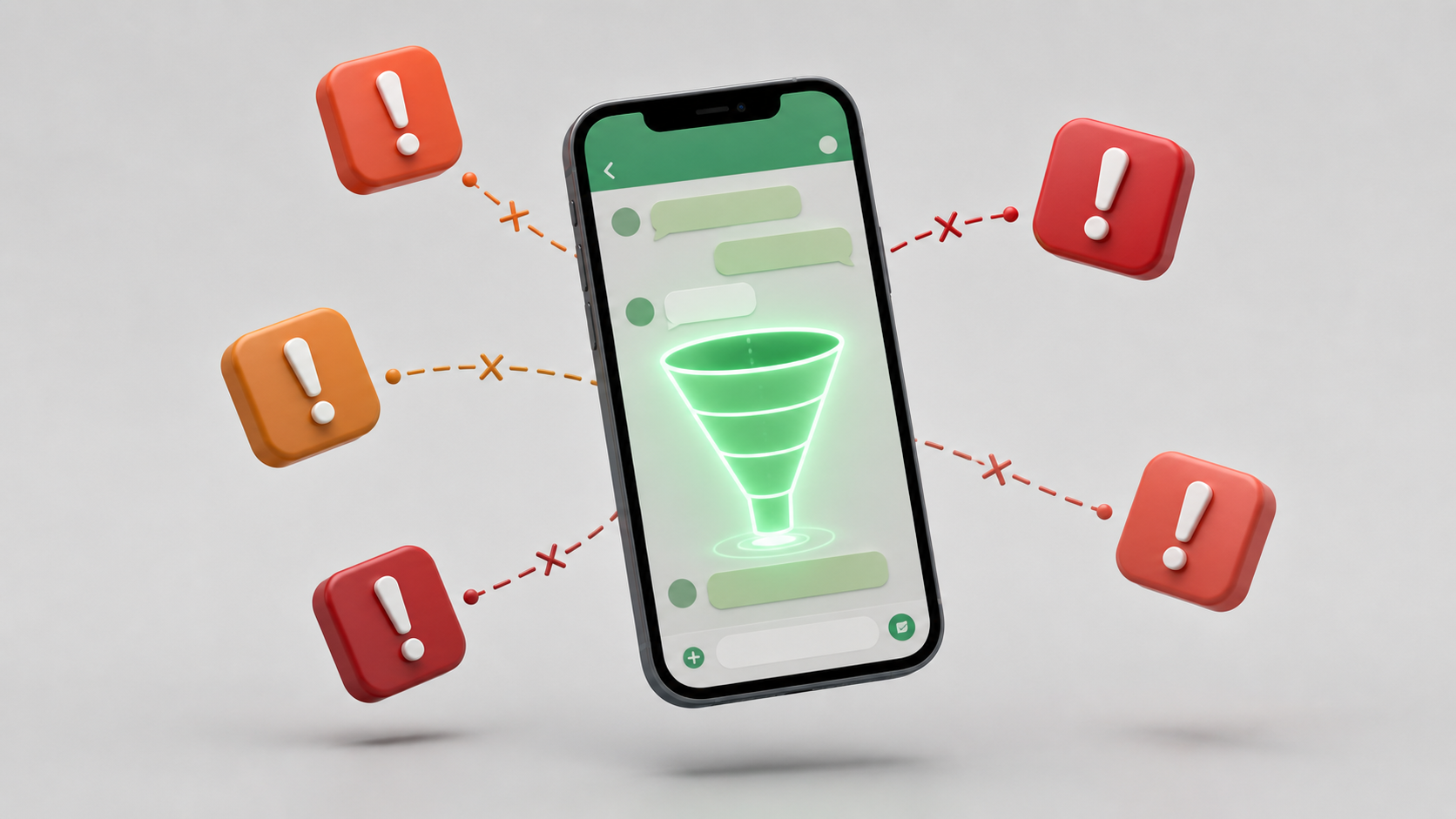 Infográfico dos 5 erros que mais prejudicam a conversão de infoprodutos pelo WhatsApp em 2026