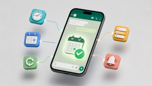 Ilustração das 5 automações de WhatsApp que mais aumentam o agendamento em clínicas em 2026